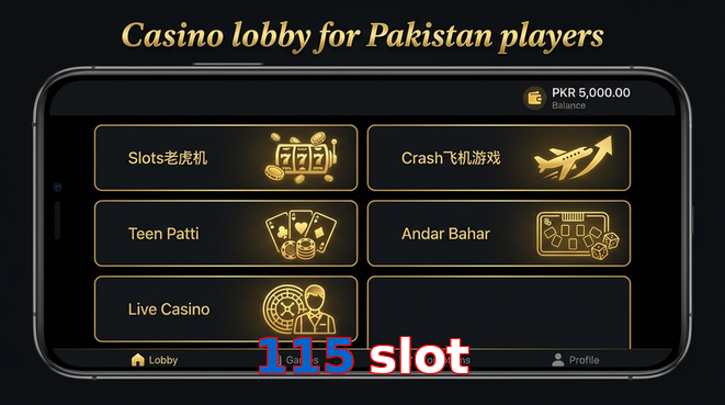 Lobby view of 115 Slot for Pakistan users